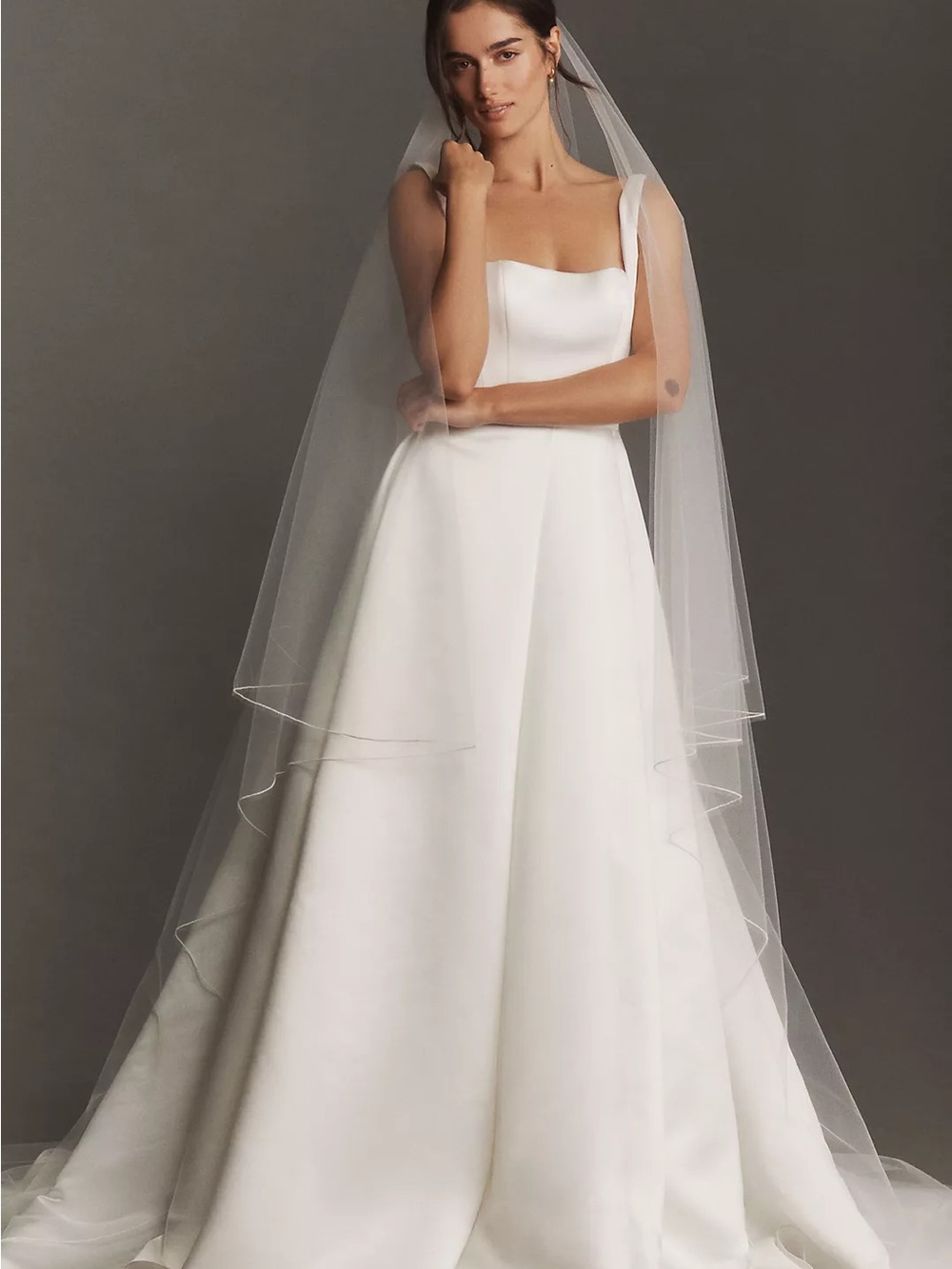 BHLDN Pearl Trim Chapel Veil